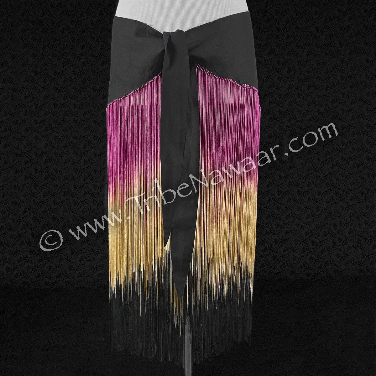 English Rose Sari Fringe Hip Scarf