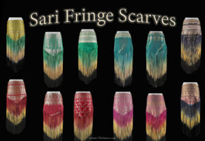 Sari Fringe Scarves- eco chic up-cycled belly dance hip wrap available at the Nawaar Marketplace at www.TribeNawaar.com