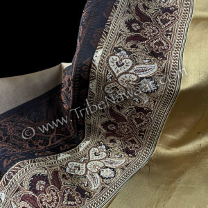 Chestnut Sariloons - eco chic upcycled belly dance pants (aka pantaloons or harem pants) available at the Nawaar Marketplace at www.TribeNawaar.com (detail)