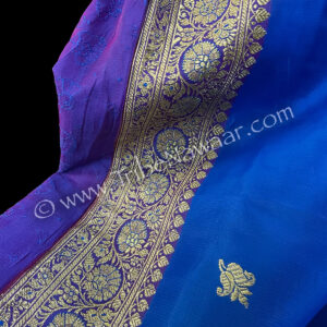 Indigo Blue Sariloons - eco chic upcycled belly dance pants (aka pantaloons or harem pants) available at the Nawaar Marketplace at www.TribeNawaar.com (detail)