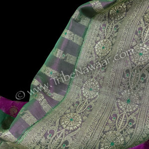 Magnificent Magenta Sariloons - eco chic upcycled belly dance pants (aka pantaloons or harem pants) available at the Nawaar Marketplace at www.TribeNawaar.com (detail)