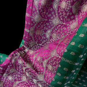 Royal Green Sariloons - eco chic upcycled belly dance pants (aka pantaloons or harem pants) available at the Nawaar Marketplace at www.TribeNawaar.com (detail)