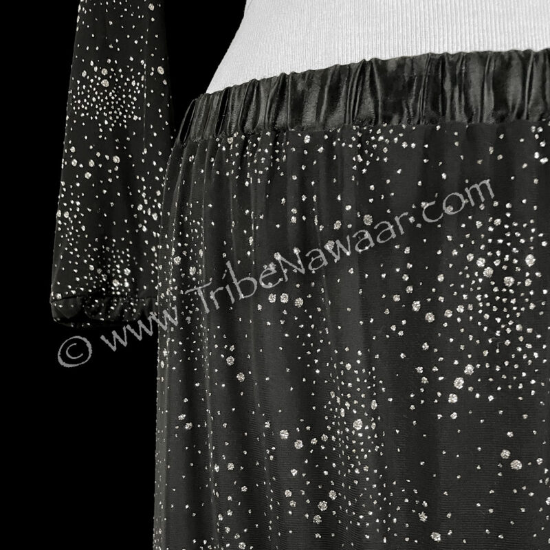 Black & Silver Galaxy Skirt & Gauntlet Set (Consignment cotimp1-11)