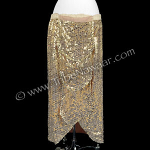 Gold Sequin Art Deco Skirt (Consignment cotimp2-9)
