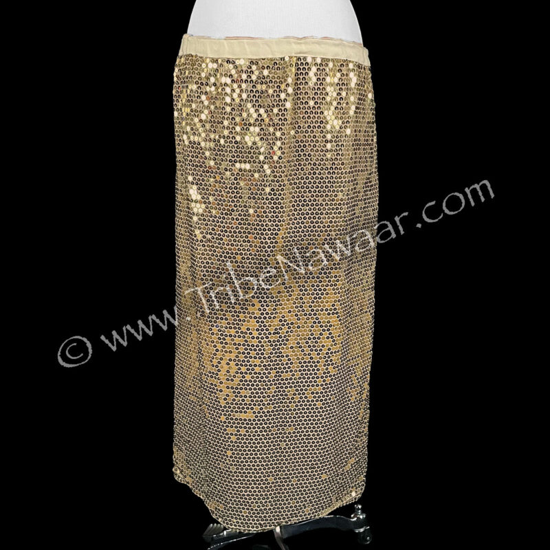 Gold Sequin Art Deco Skirt (Consignment cotimp2-9)