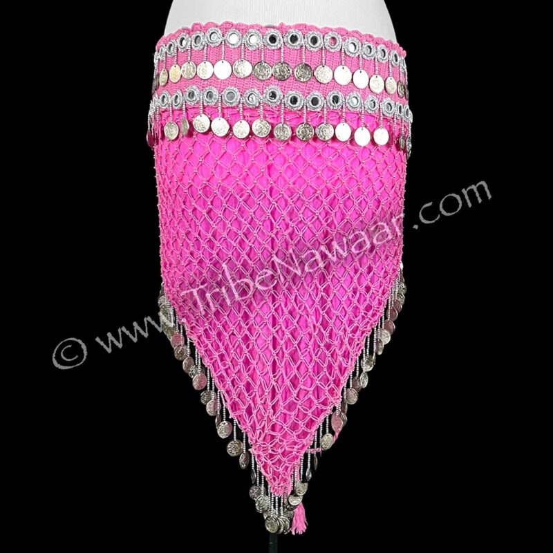 Pink & Silver Athena Hip Scarf (Consignment lunor1-76)