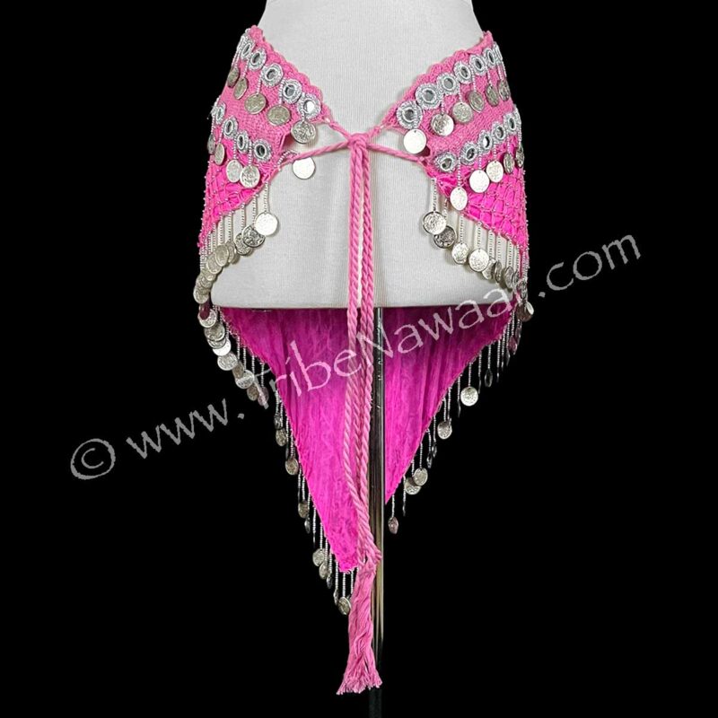 Pink & Silver Athena Hip Scarf (Consignment lunor1-76)