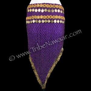 Purple & Gold Athena Hip Scarf (Consignment lunor1-78)