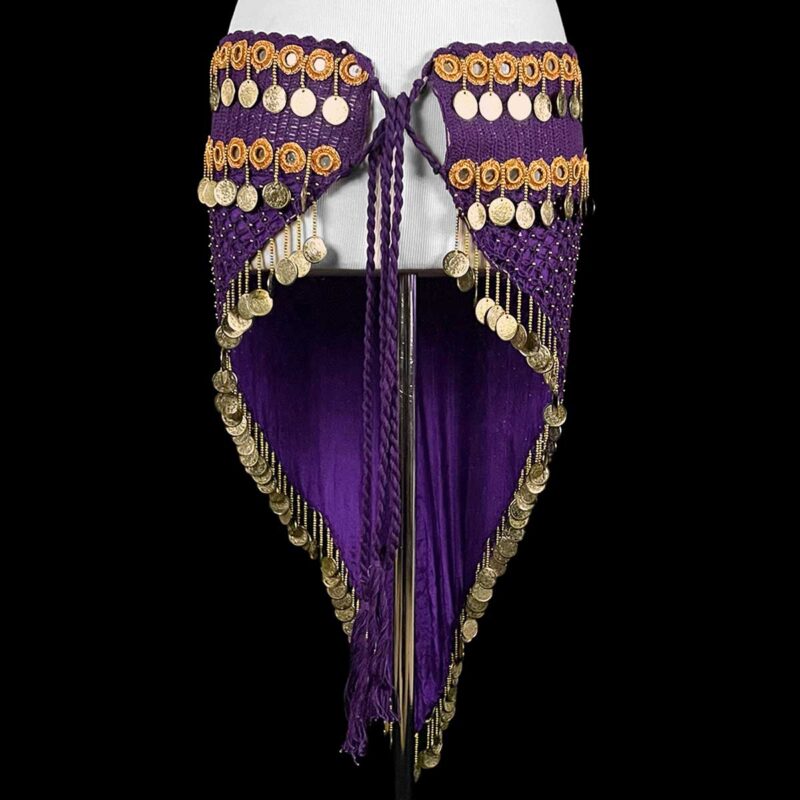 Purple & Gold Athena Hip Scarf (Consignment lunor1-78)