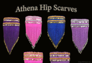 Athena Belly Dance Hip Scarves available on consignment from The Nawaar Marketplace at www.TribeNawaar.com