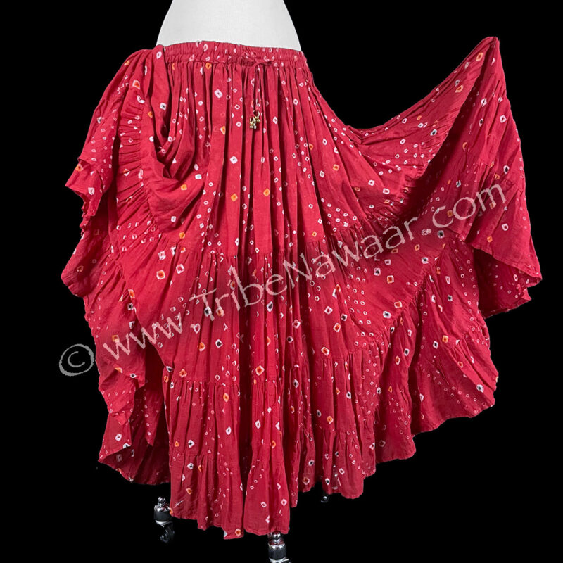 Red Jaipur Skirt (Consignment mfri4-27)