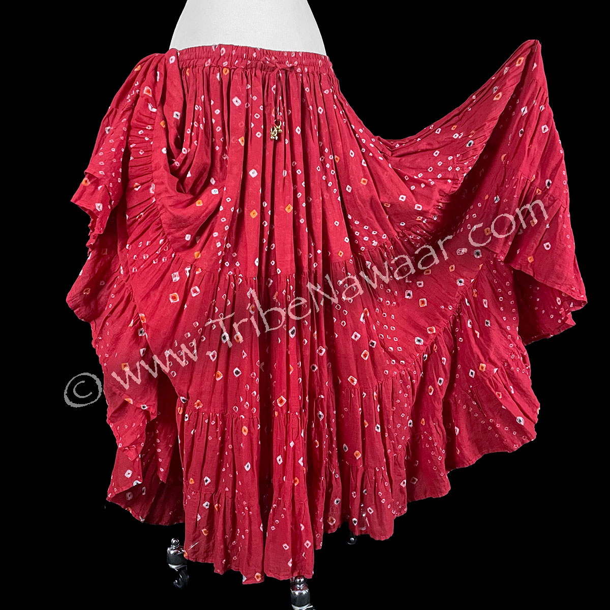 Red Jaipur Skirt (Consignment mfri4-27)