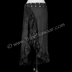 Black Ruffle Wrap Skirt (Consignment cstr15-48)