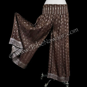 Brown Sari Palazzo Pants (Consignment cstr15-69)