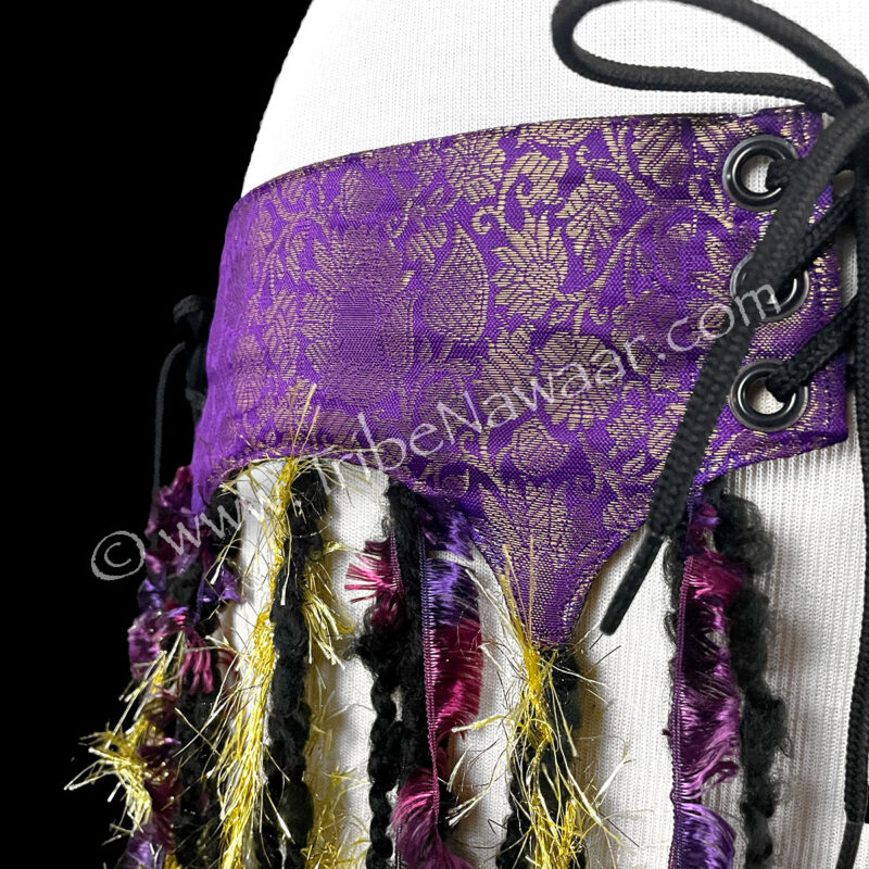 Purple & Gold Bodice, Belt & Gauntlet Set (Consignment demain1-25)