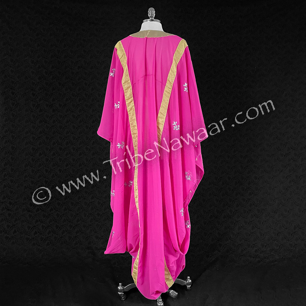 Pink & Gold Khaleeji Style Dress (Consignment kahar3-45)