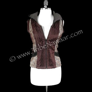 Dark Chocolate Lace Back Hoodie (Consignment olnat3-8)