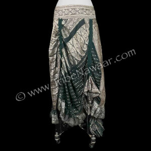 Midnight Garden Sari Saloon Skirt (Consignment olnat4-13)