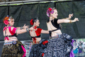 Nora, Kari Luna & Rebecca of Nawaar Dance Company at Highlands Street Fair 2026. JR Petrus Photography