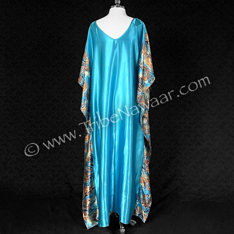 Turquoise Satin Coverup (Consignment anpre2-9)