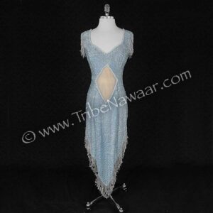 Sky Blue Confetti Dot Base Dress (Consignment dearich1-1)