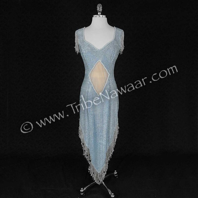 Sky Blue Confetti Dot Base Dress (Consignment dearich1-1)