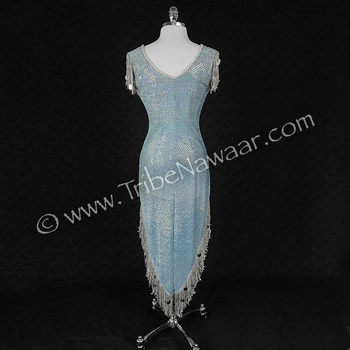 Sky Blue Confetti Dot Base Dress (Consignment dearich1-1)