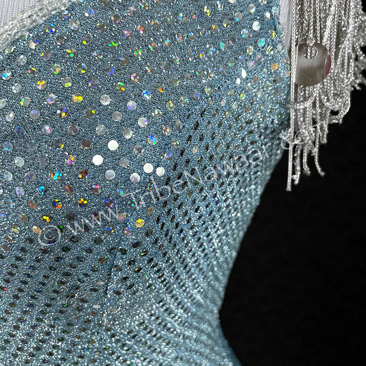 Sky Blue Confetti Dot Base Dress (Consignment dearich1-1)