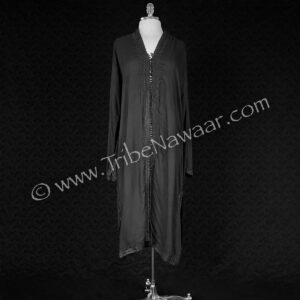Black Cotton Tunic From Morocco (Consignment kahar3-47)