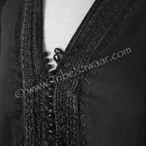 Black Cotton Tunic available on consignment from the Nawaar Marketplace at TribeNawaar.com (detail)