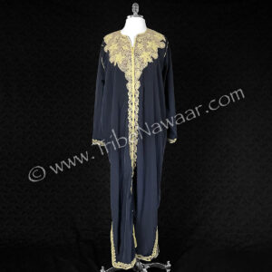 Navy Tunic With Pale Gold Accents (Consignment spegor260722)