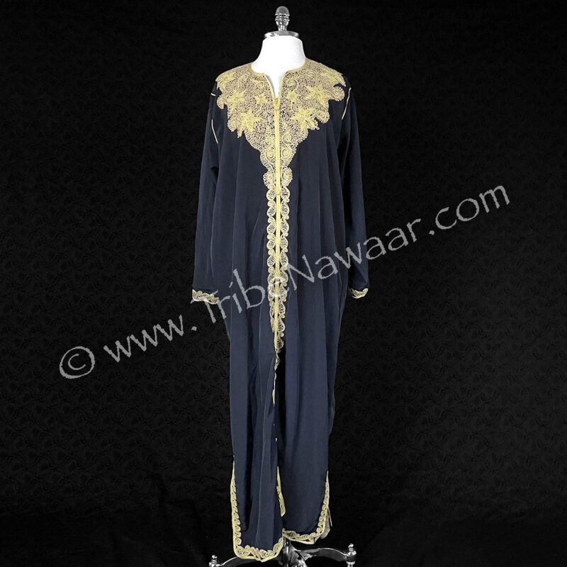 Navy Tunic With Pale Gold Accents (Consignment spegor260722)