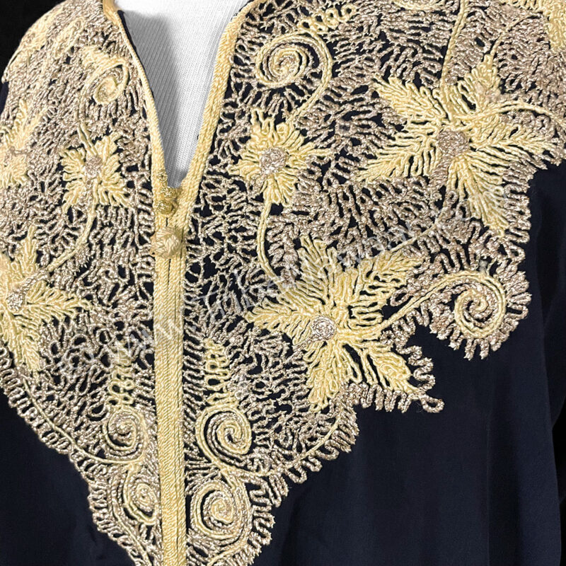 Navy Tunic With Pale Gold Accents (Consignment spegor260722)