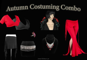 Autumn costuming combo 2026 from the Nawaar Marketplace- all belly dance costuming and accessories available at www.TribeNawaar.com
