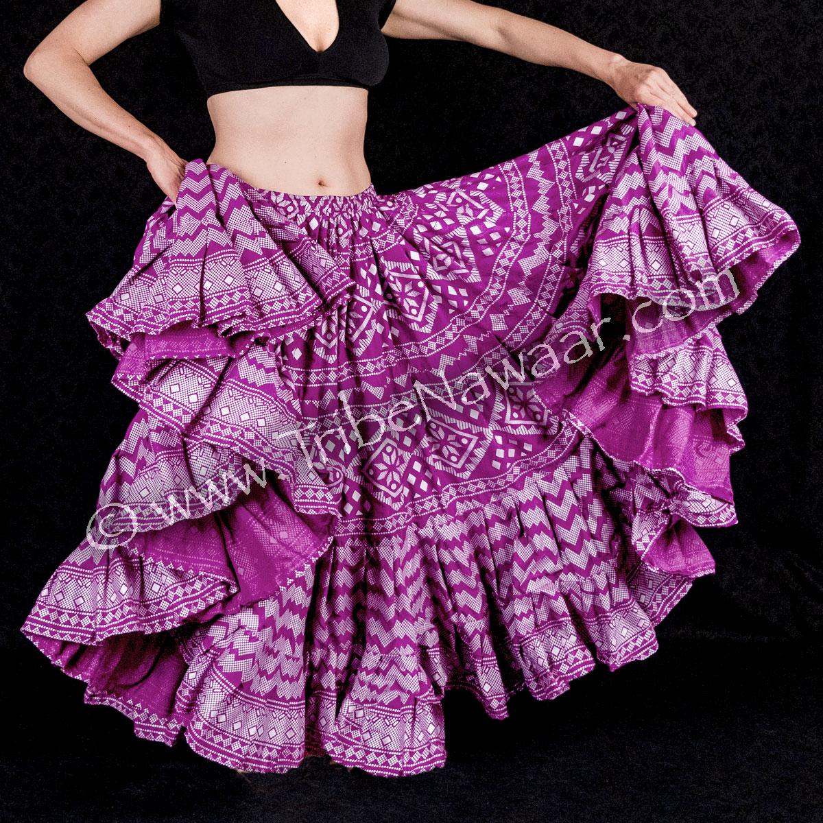 Vibrant Fuchsia Assuit Skirt