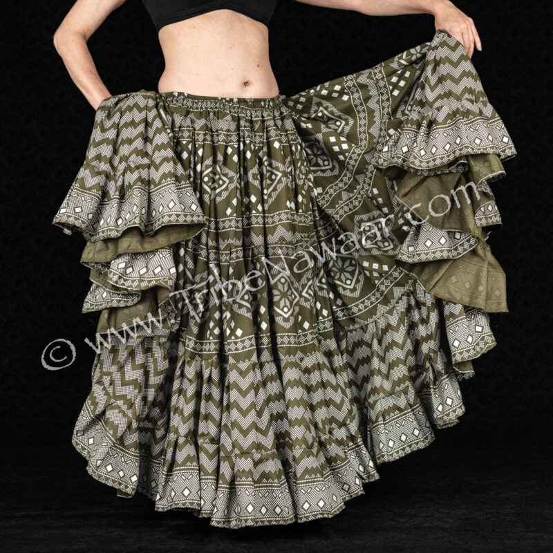 Olive & Silver Assuit Skirt