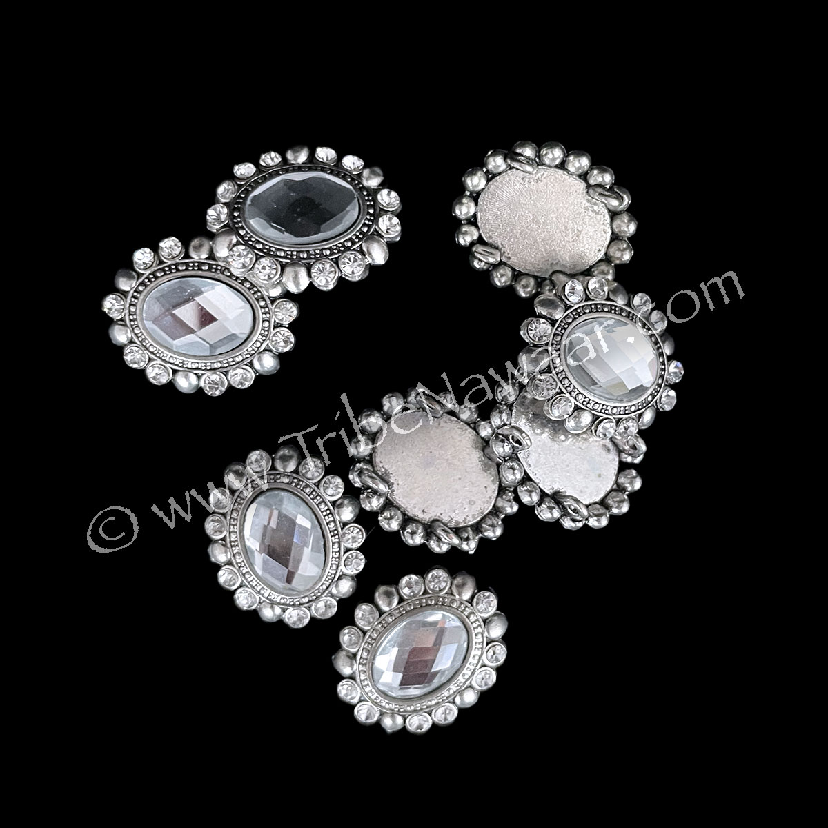 Oval Rhinestone Jewelry Findings (Consignment xiad2-10)