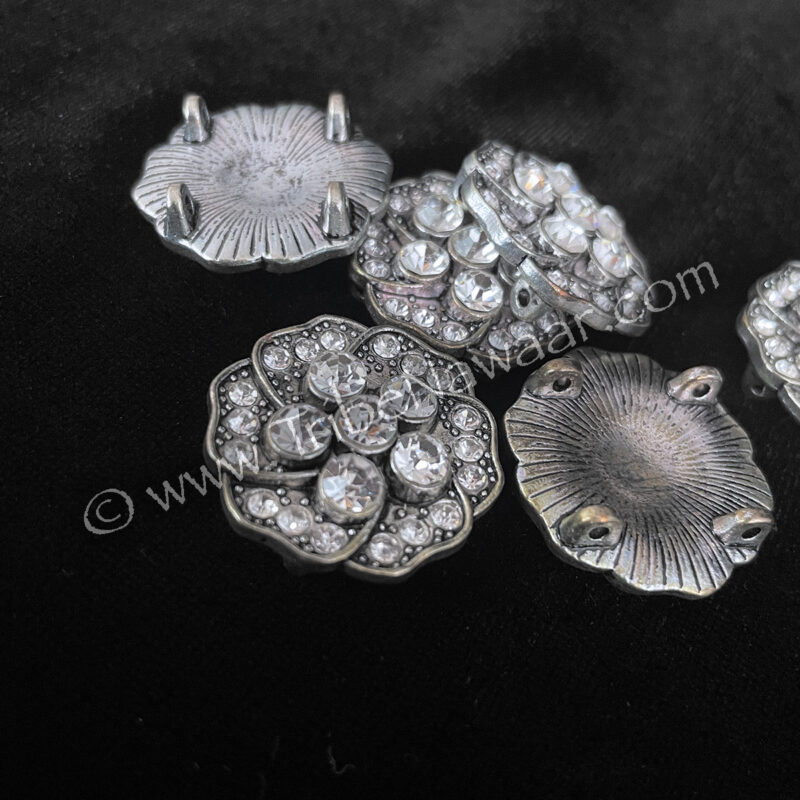Large Floral Rhinestone Jewelry Findings (Consignment xiad2-6)