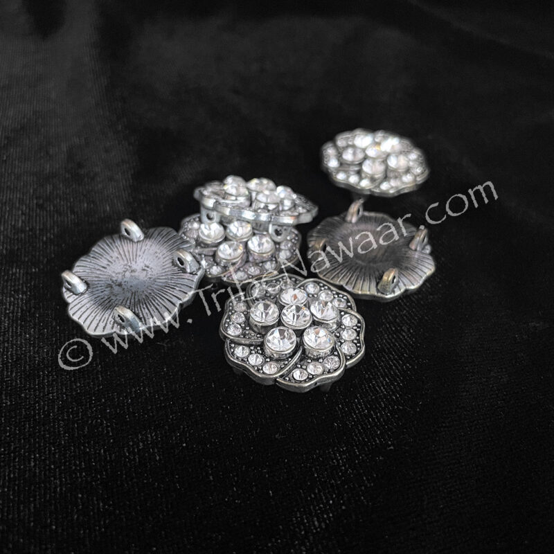 Large Floral Rhinestone Jewelry Findings (Consignment xiad2-6)
