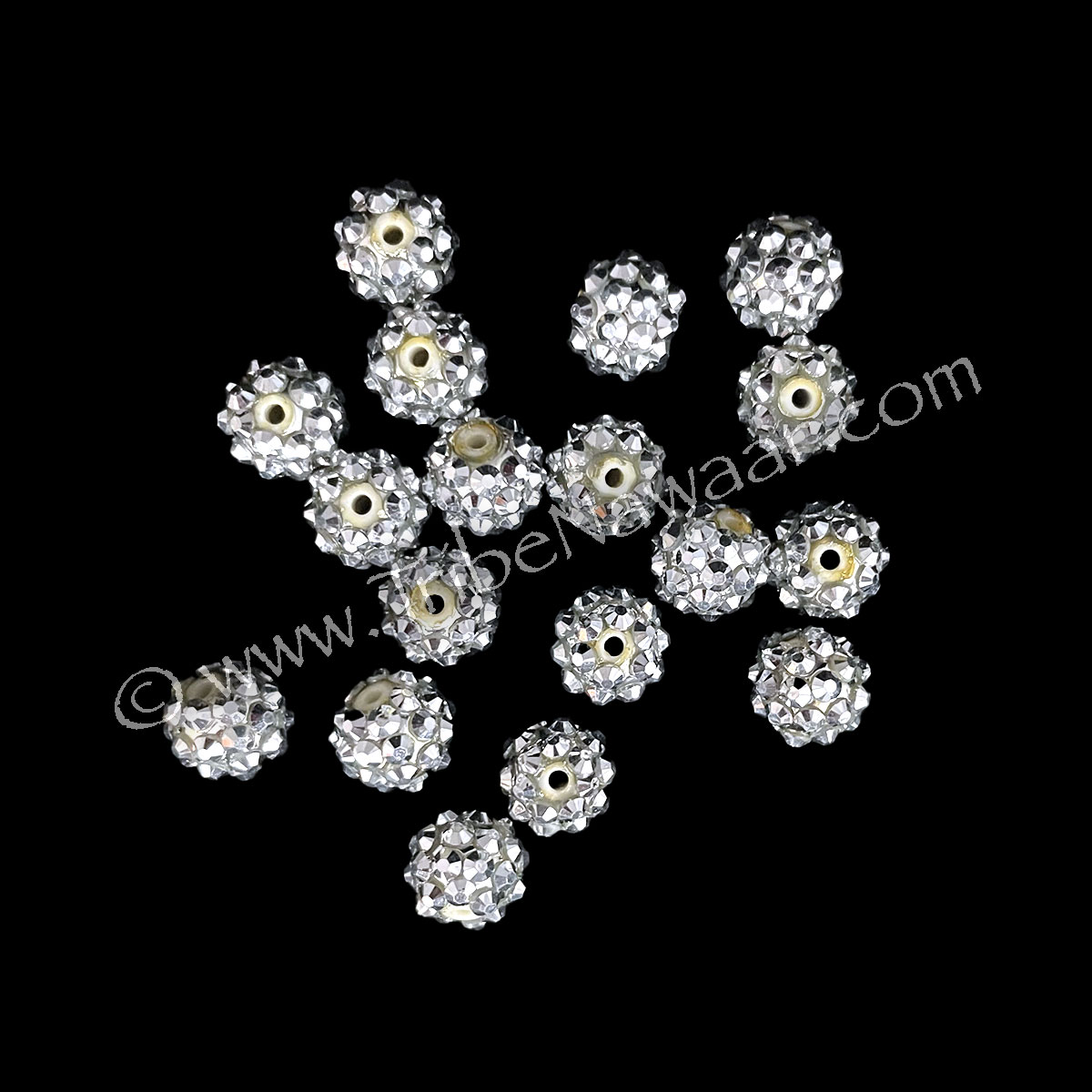 Silver Sparkle Molecule Beads (Consignment xiad2-61)