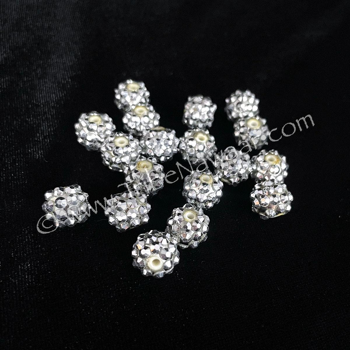 Silver Sparkle Molecule Beads (Consignment xiad2-61)