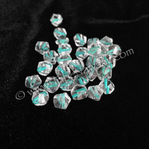 Clear Crystal Beads With Teal (Consignment xiad2-77)