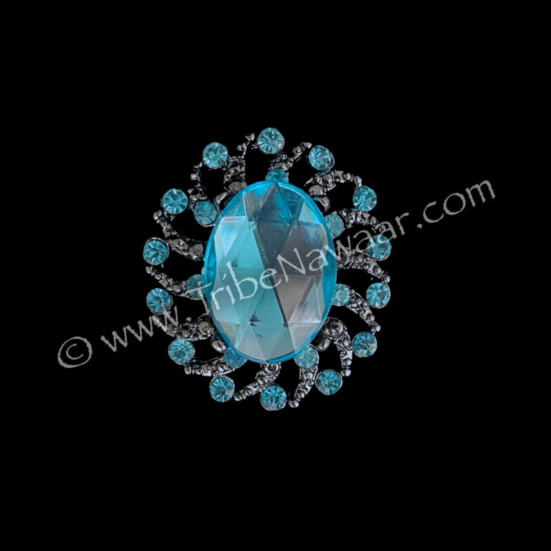 Blue Rhinestone Focal Piece Pendant (Consignment xiad2-78)