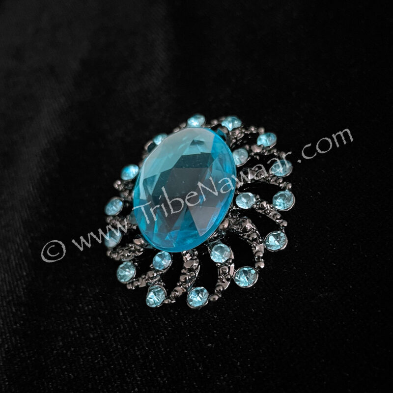 Blue Rhinestone Focal Piece Pendant (Consignment xiad2-78)