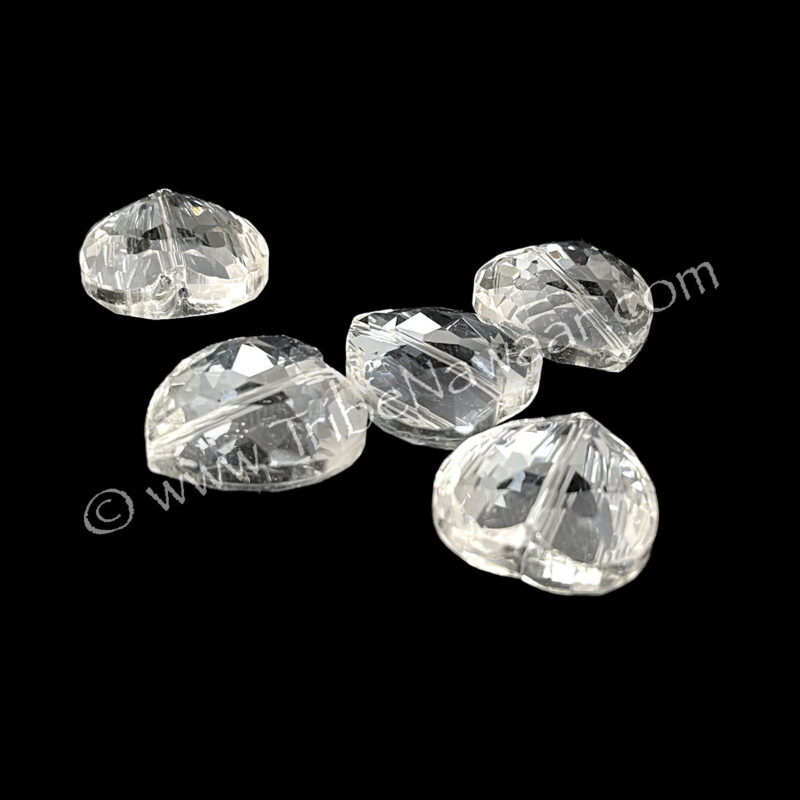 Clear Crystal Heart Beads (Consignment xiad2-84)
