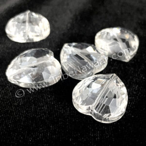 Clear Crystal Heart Beads (Consignment xiad2-84)