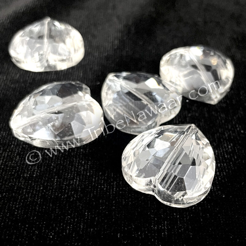 Clear Crystal Heart Beads (Consignment xiad2-84)