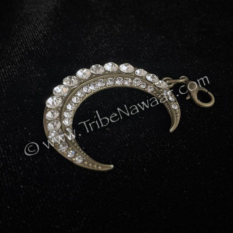 Rhinestone Crescent Moon Pendant (Consignment xiad2-87)