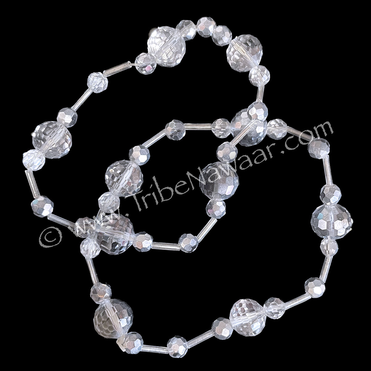 Smokey Silver Disco Cut Beads (Consignment xiad2-27)