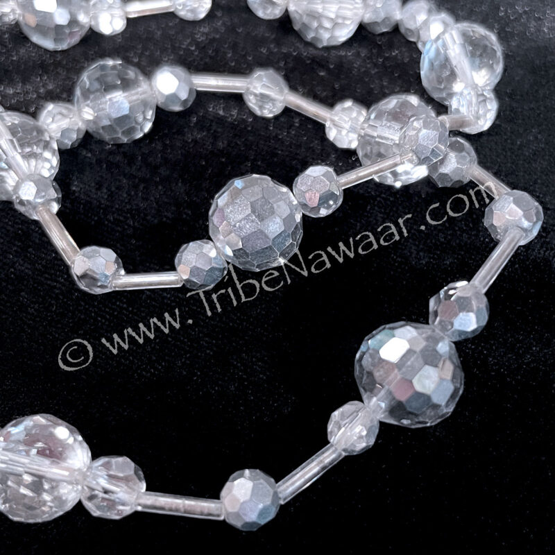 Smokey Silver Disco Cut Beads (Consignment xiad2-27)